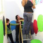 Hanging Tie-Dye Banner in La Limonada