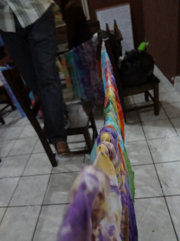Tie-Dye Banner at Art Camp 2012