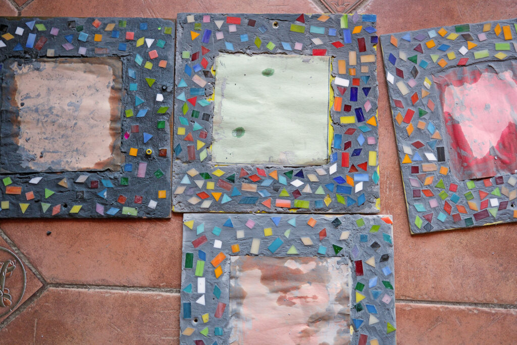 Opal House Summer 25 Preschool Workshop mirror projects.